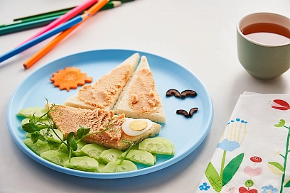 Toast with pate caviar for tea party